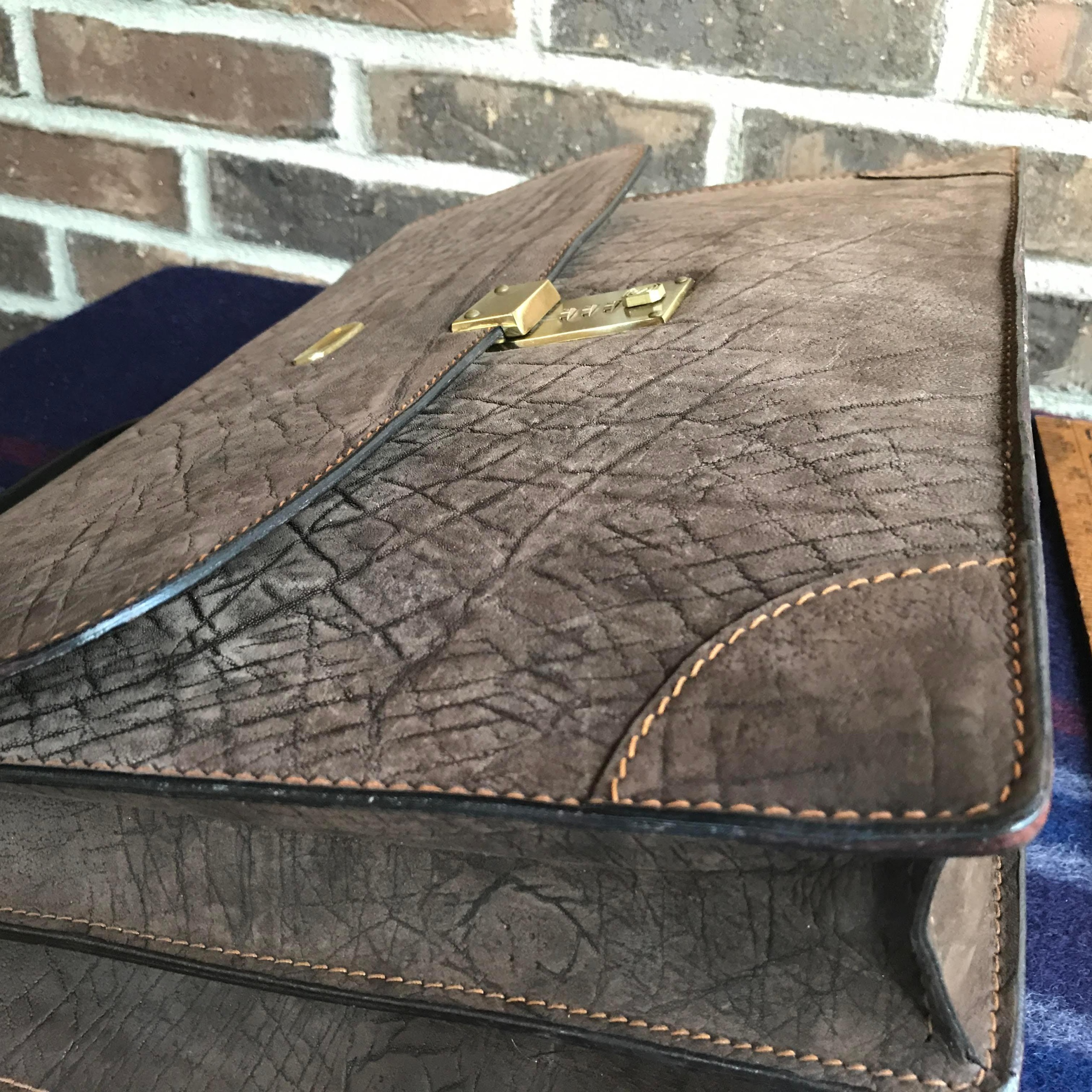 Tiny Anvil Leather – Elephant key fob or purse dangle
